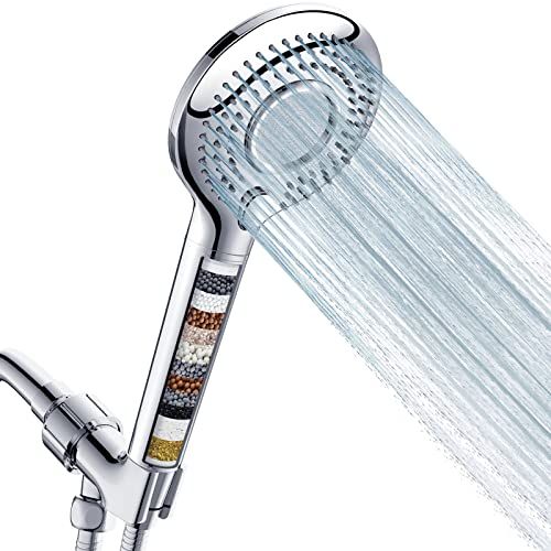 Handheld Shower Head with Filter, FEELSO High Pressure 3 Spray Mode Showerhead with 60" Hose, Bra... | Amazon (US)