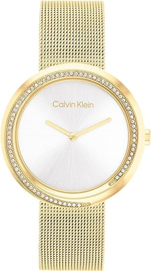 Calvin Klein Twisted Bezel - Women's 2H Quartz Stainless Steel Watch - Water Resistant 3 ATM/30 M... | Amazon (US)