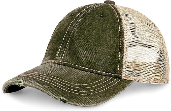 CHOK.LIDS Everyday Premium Washed Trucker Hat Unstructured Vintage Distressed Pigment Dyed Cap Ad... | Amazon (US)