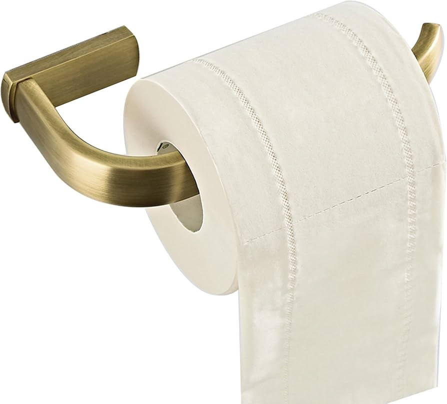 Flybath Toilet Paper Holder Antique Brass Toilet Roll Tissue Dispenser for Bathroom Wall Mounted,... | Amazon (US)