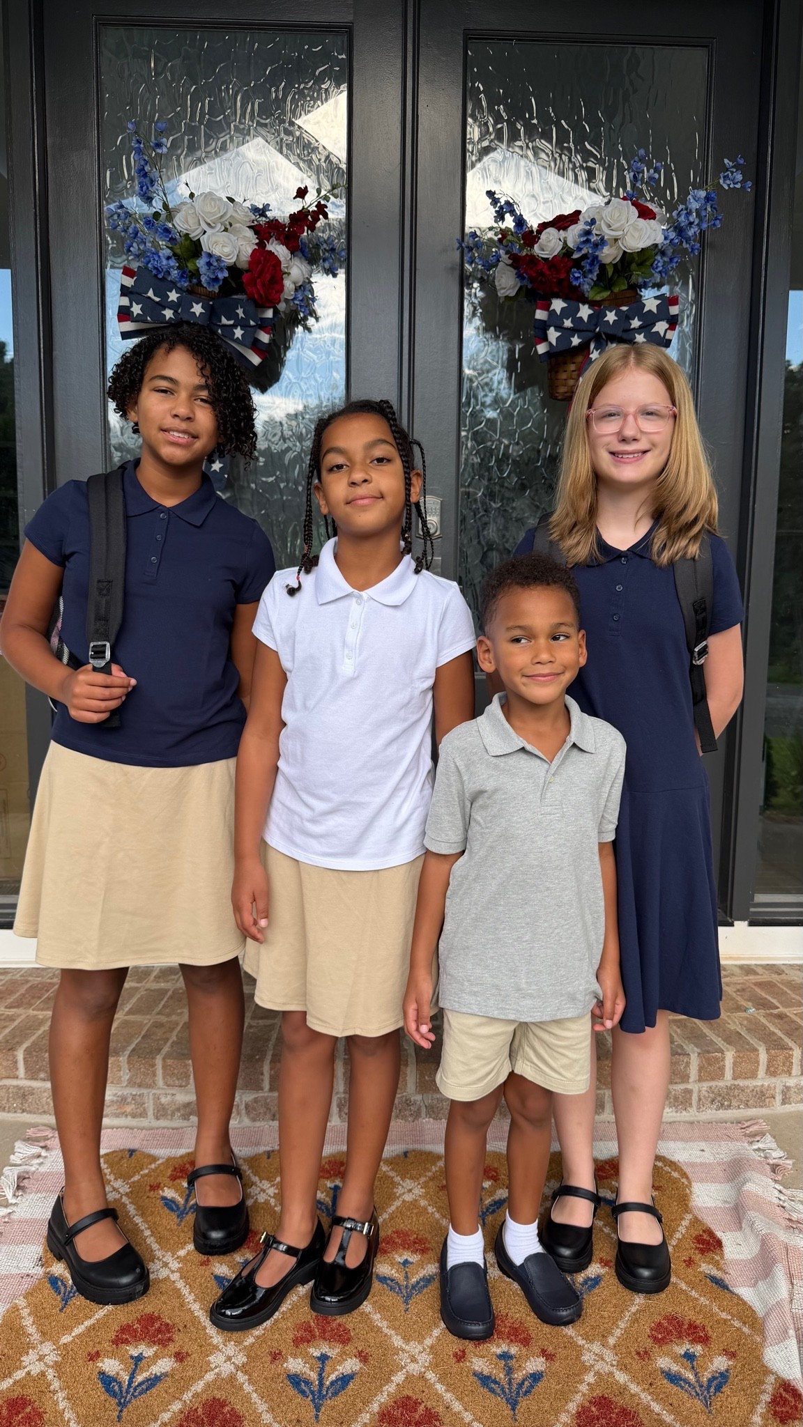 Back to school ready in our uniforms from Children’s Place. #backtoschool #schooluniforms