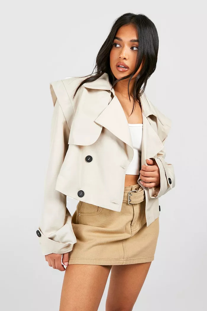 Petite Short Trench Coat | Boohoo.com (UK & IE)