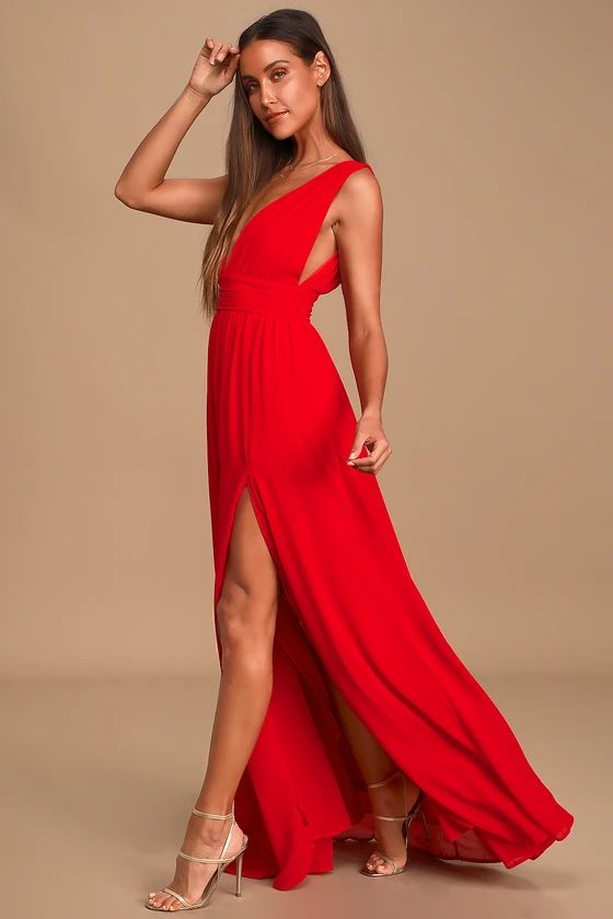 Heavenly Hues Red Maxi Dress | Lulus
