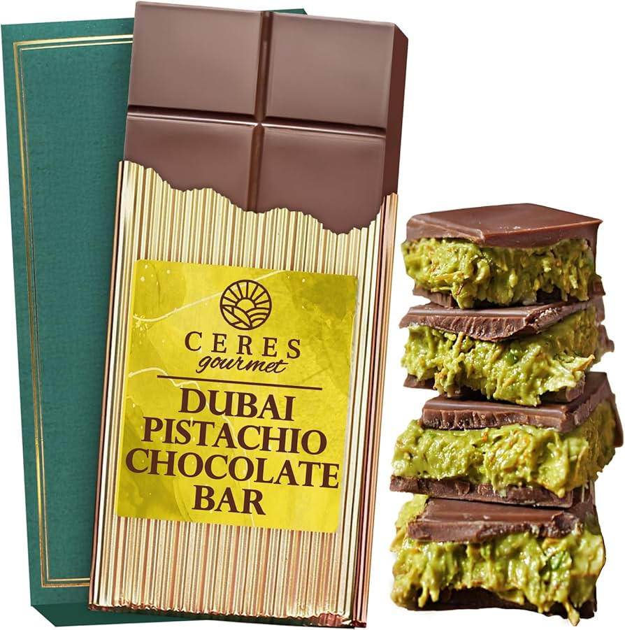 Dubai Chocolate Knafeh Pistachio Bar with Elegant Box – 7 oz, Premium Chocolate with Crispy Kun... | Amazon (US)