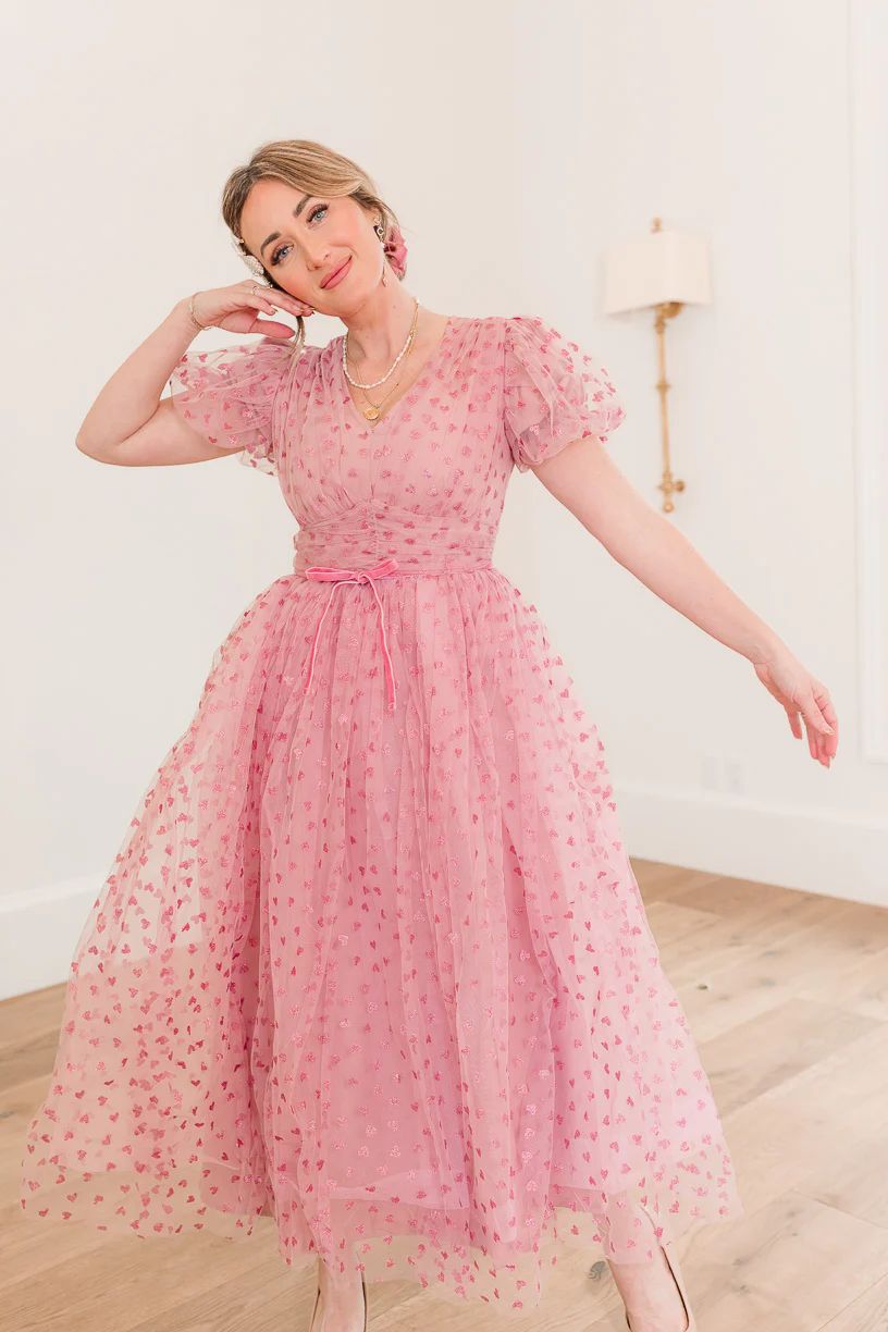 Adore You Dress in Pink Hearts | Ivy City Co