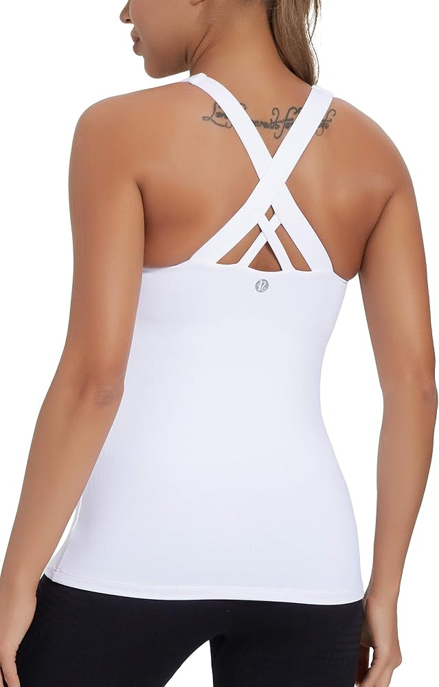 RUNNING GIRL Sports Bras for Women,Padded Strappy Sports Bras Criss-Cross Back Medium Support Spo... | Amazon (US)