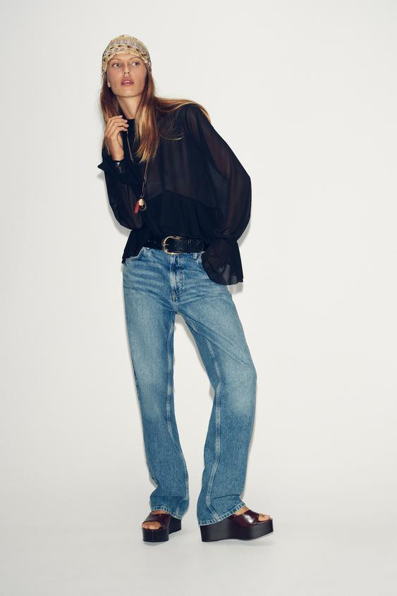 FLOWY RUFFLED BLOUSE | Zara US