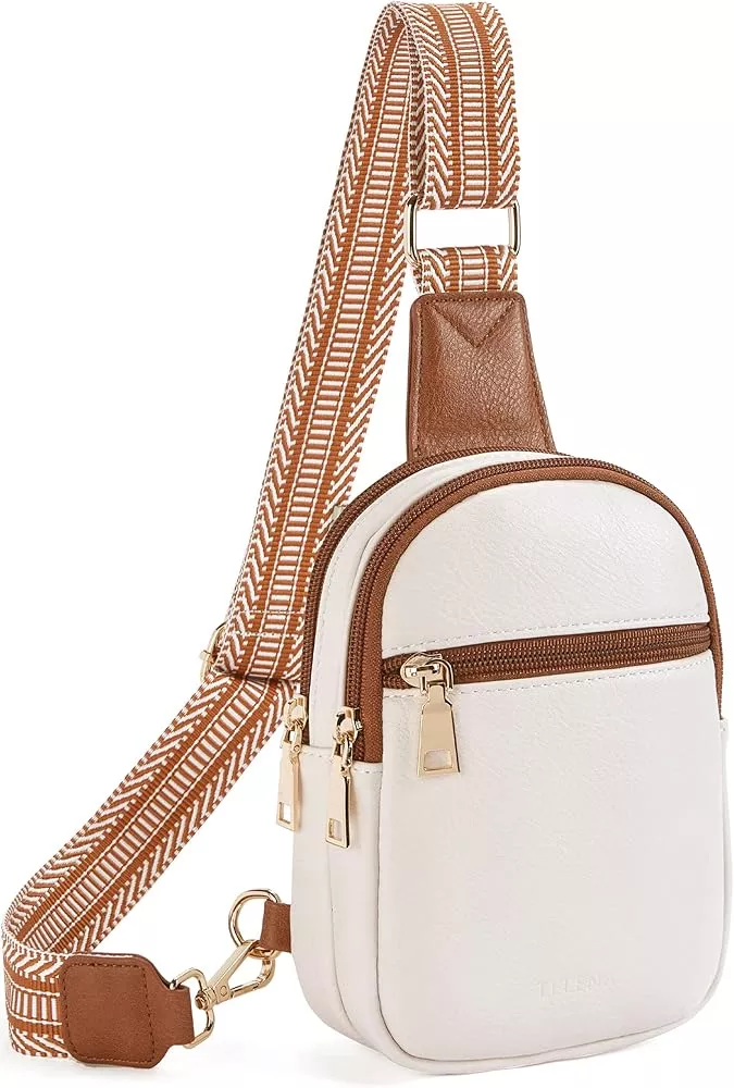 Telena Small Sling Bag for Women Vegan Leather Fashionable Fanny Pack  Crossbody Bags for Women Chest Bag for Travel