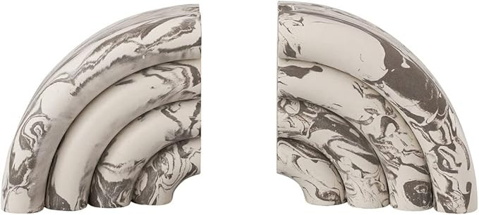 TOV Furniture Grey Marble Bookends (Set of 2) | Amazon (US)