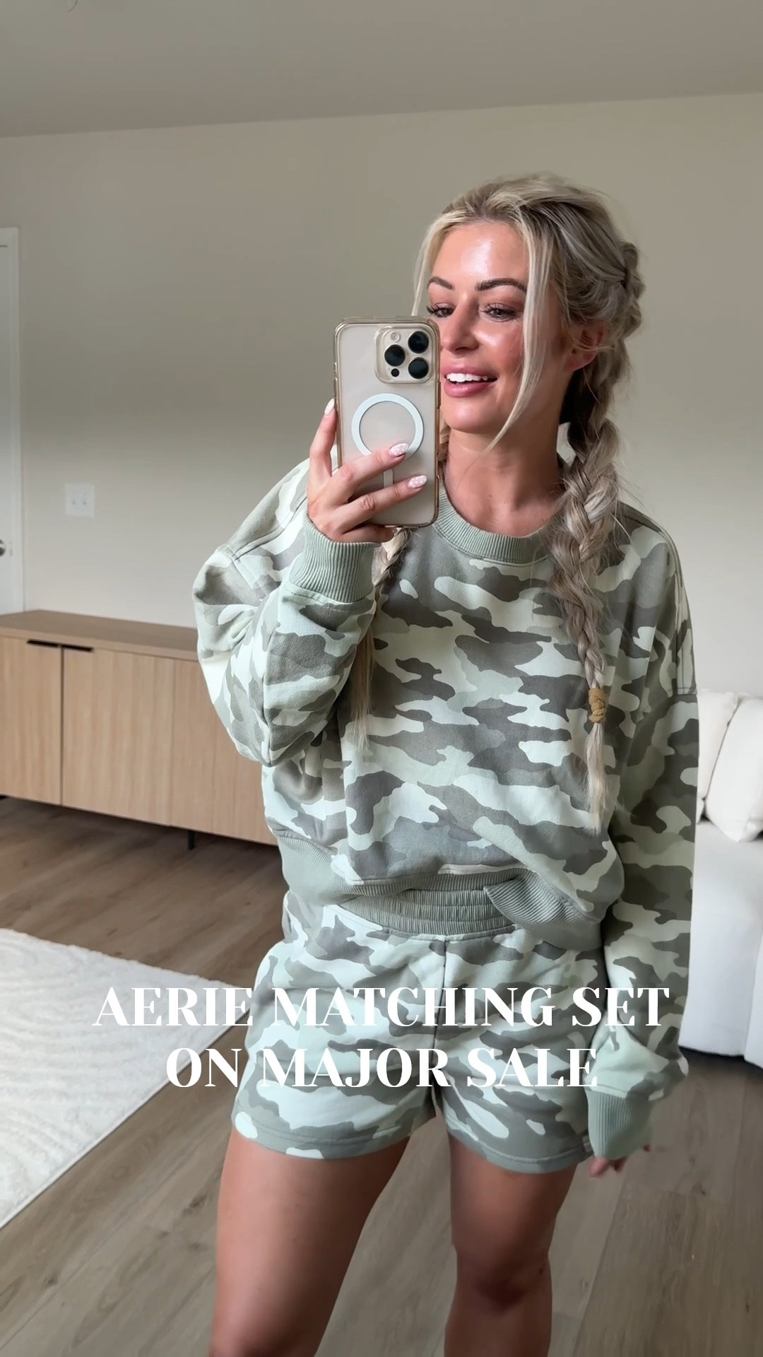 The viral camo set on major sale at Aerie!!! 
Small in both! I am 5’4 138lbs. 

Aerie try on haul, Aerie new arrivals, affordable loungewear, comfy and cute outfits, everyday basics from Aerie, Aerie activewear haul, Aerie leggings review, cozy fall outfits, Aerie must haves, matching sets from Aerie, Aerie bralettes and undies, mom-friendly fashion, casual and cozy Aerie looks, Aerie summer staples, softest basics ever, Aerie bodysuit styling, Aerie outfit ideas, what to buy from Aerie, size inclusive loungewear, Aerie everyday essentials

#LTKU #LTKMidsize #LTKStyleTip