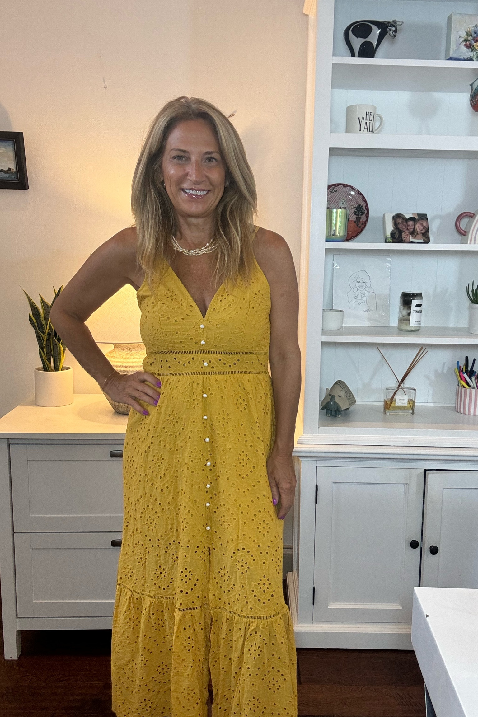 Yellow sundress. Spaghetti straps. Vacation ready!  Wearing size medium for reference 

#LTKSeasonal #LTKSummerSales #LTKStyleTip