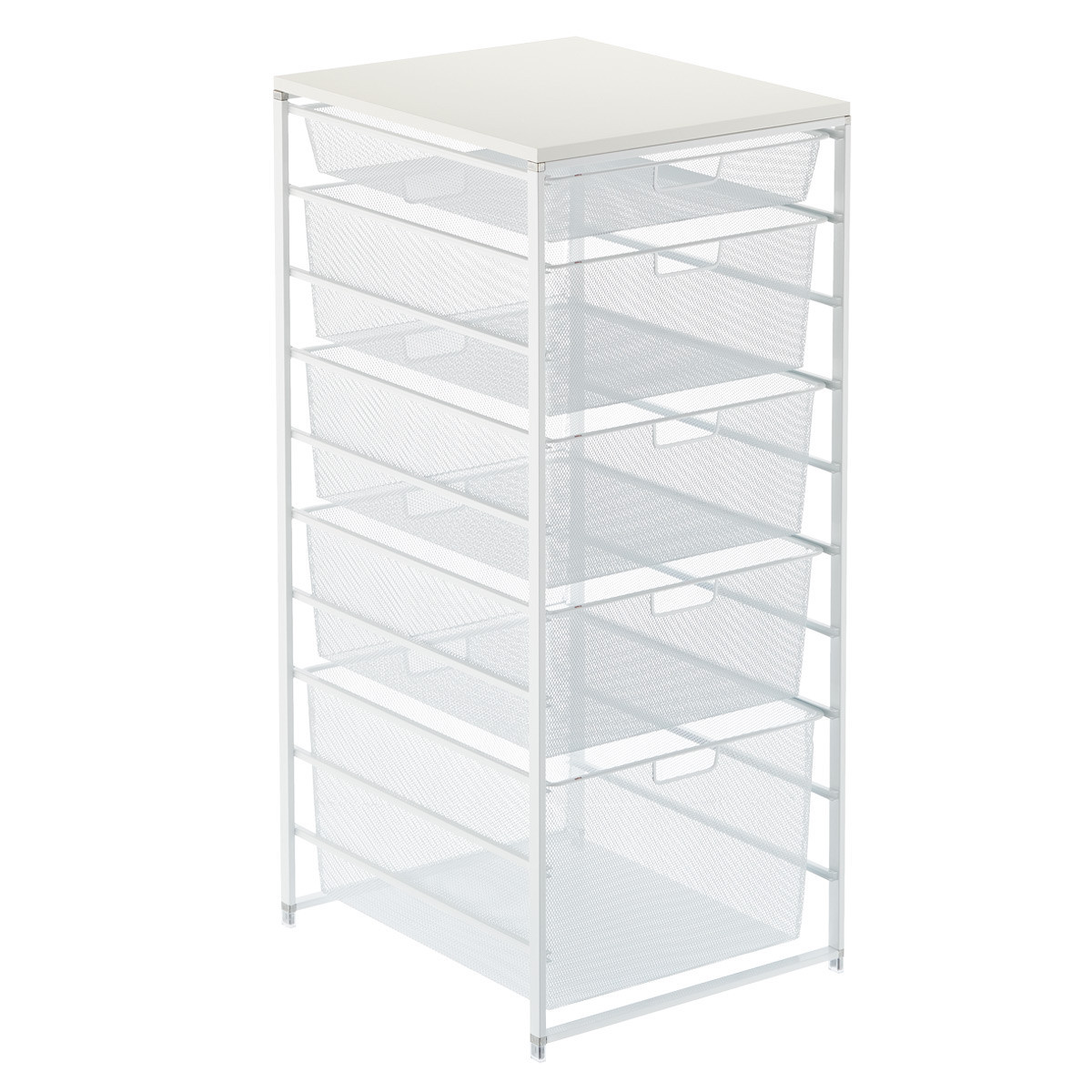 Elfa Medium Mesh Dresser White | The Container Store