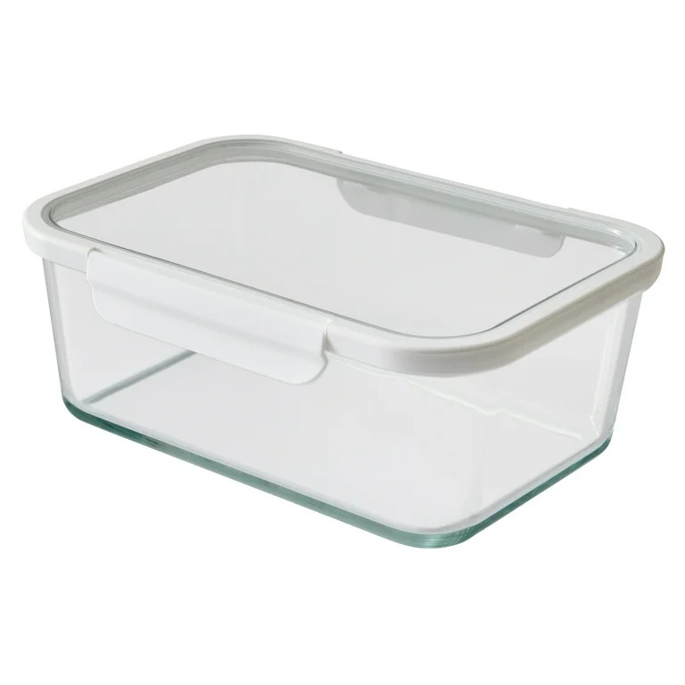 Better Homes & Gardens 10Cup Rectangle Glass Food Storage Container with Tritan Lid. Set of 1, 2 ... | Walmart (US)
