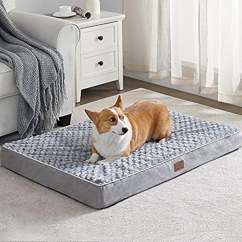 WNPETHOME Orthopedic Large Dog Bed, Dog Bed for Large Dogs with Egg Foam Crate Pet Bed with Soft Ros | Amazon (US)