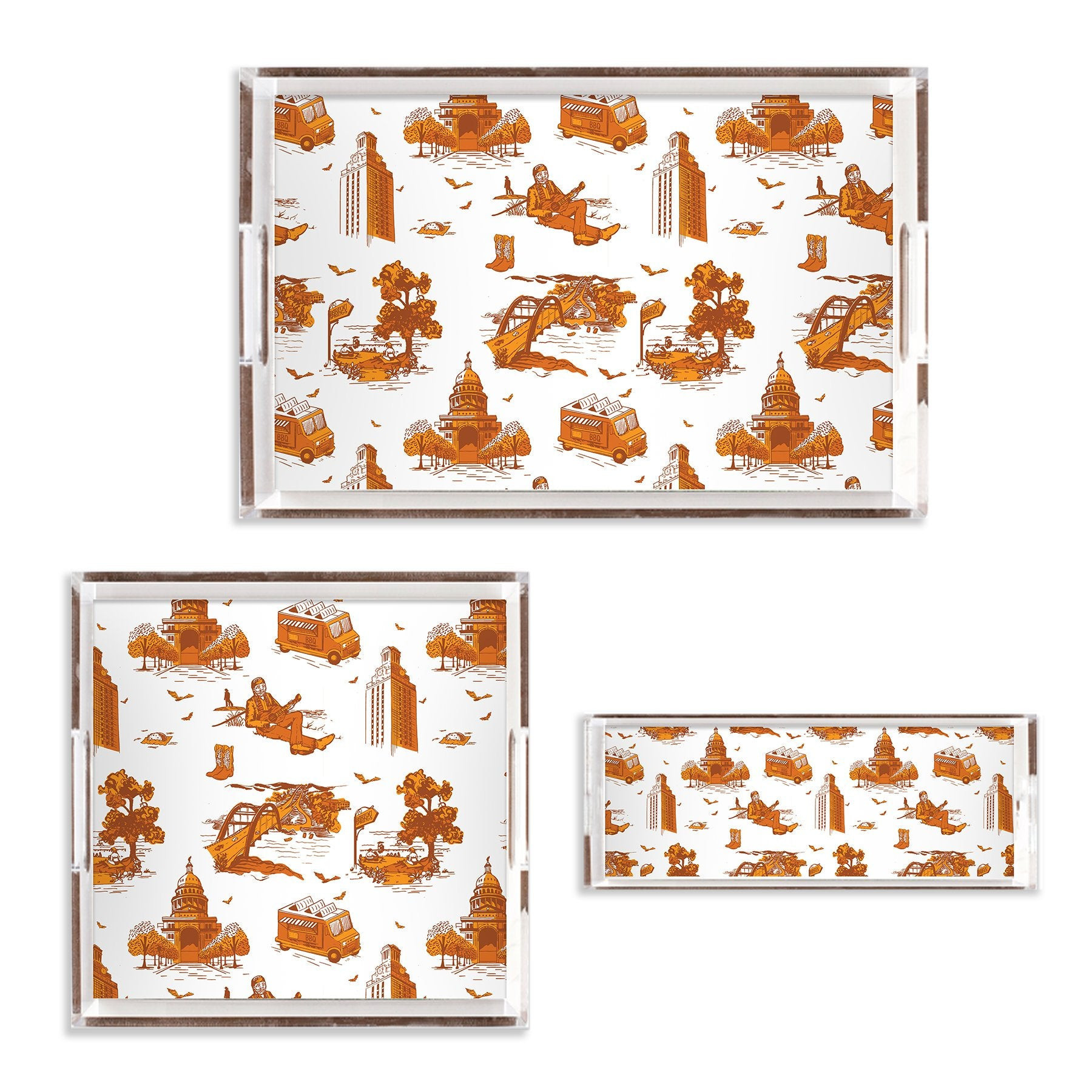 Austin Toile Lucite Tray | Katie Kime Inc
