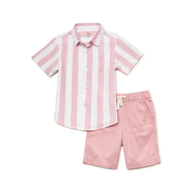 Wonder Nation Toddler Boy's Short Sleeve Set, 2 Piece, Sizes 12 Months - 5T | Walmart (US)