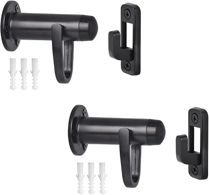 HOMOTEK 2 Pack Heavy Duty Door Stopper with Manual Hook Windproof,Door Holder Stop with Sound Dam... | Amazon (US)