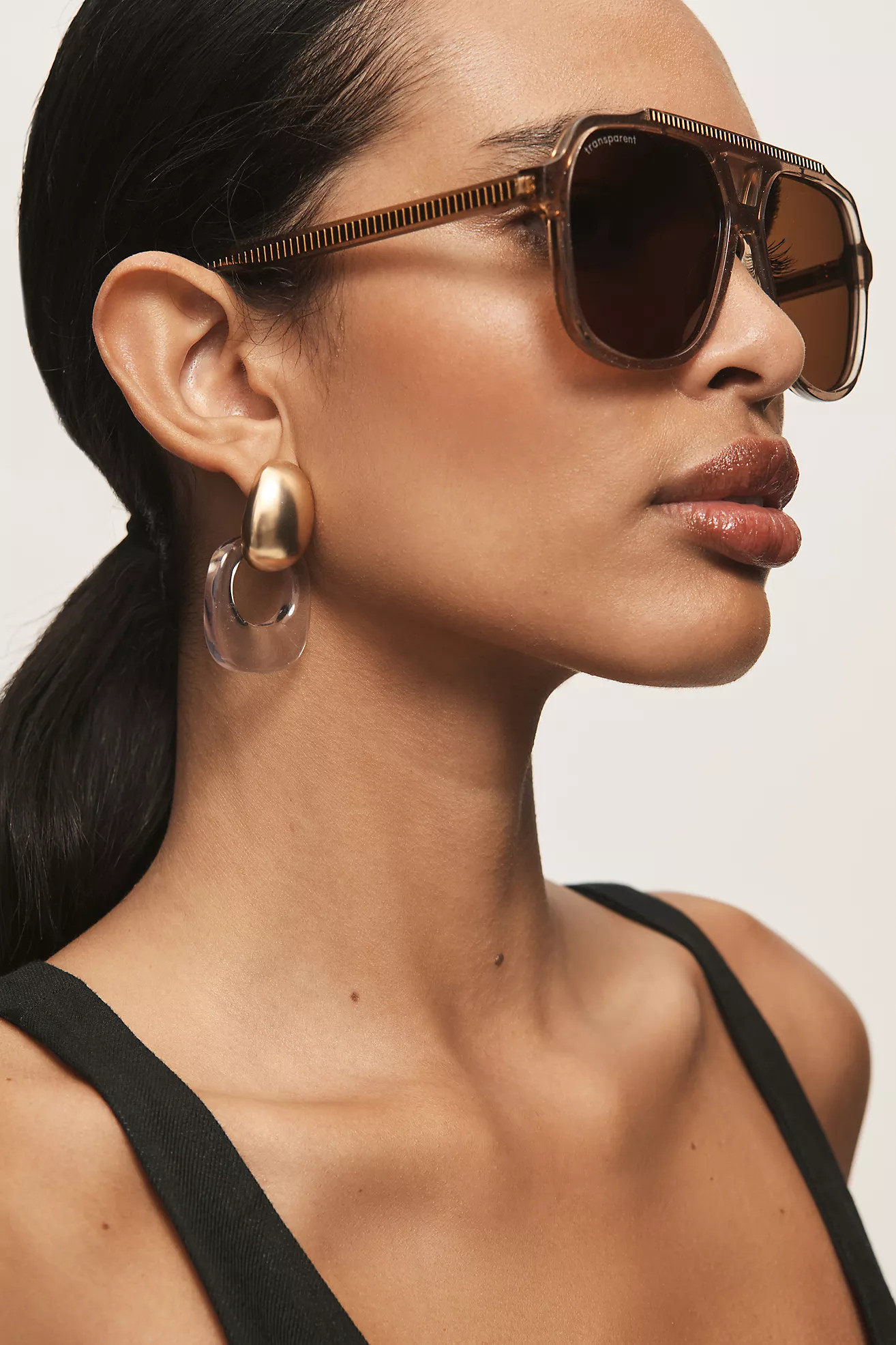 Lucite Squared Hoop Earrings | Anthropologie (US)