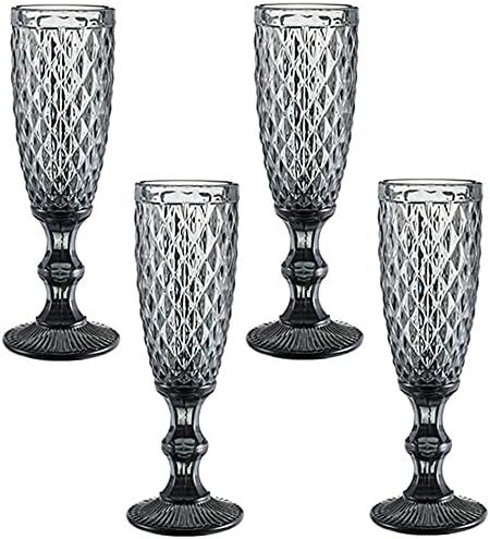 Champagne Flutes Set of 4 Classy Champagne Glass 5oz European Elegant for Women Men Wedding Annivers | Amazon (US)