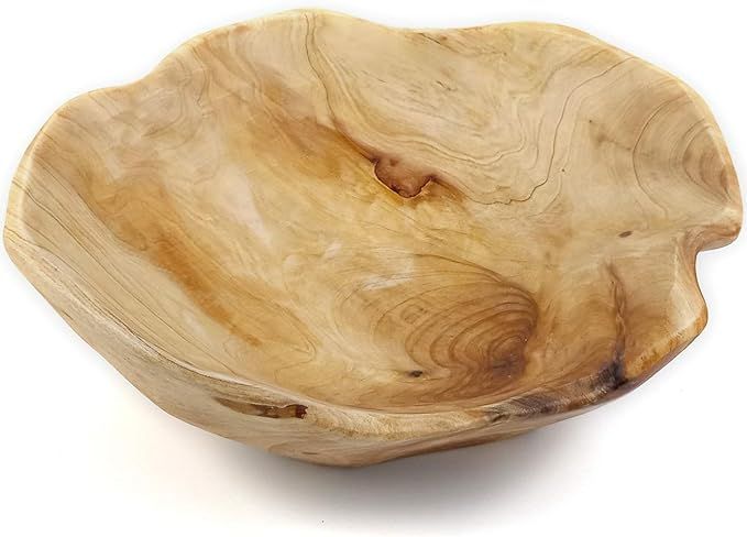 Wooden Fruit Salad Serving Bowl Hand-Carved Root Bowls Creative Living Room Real Wood Candy Bowl ... | Amazon (US)