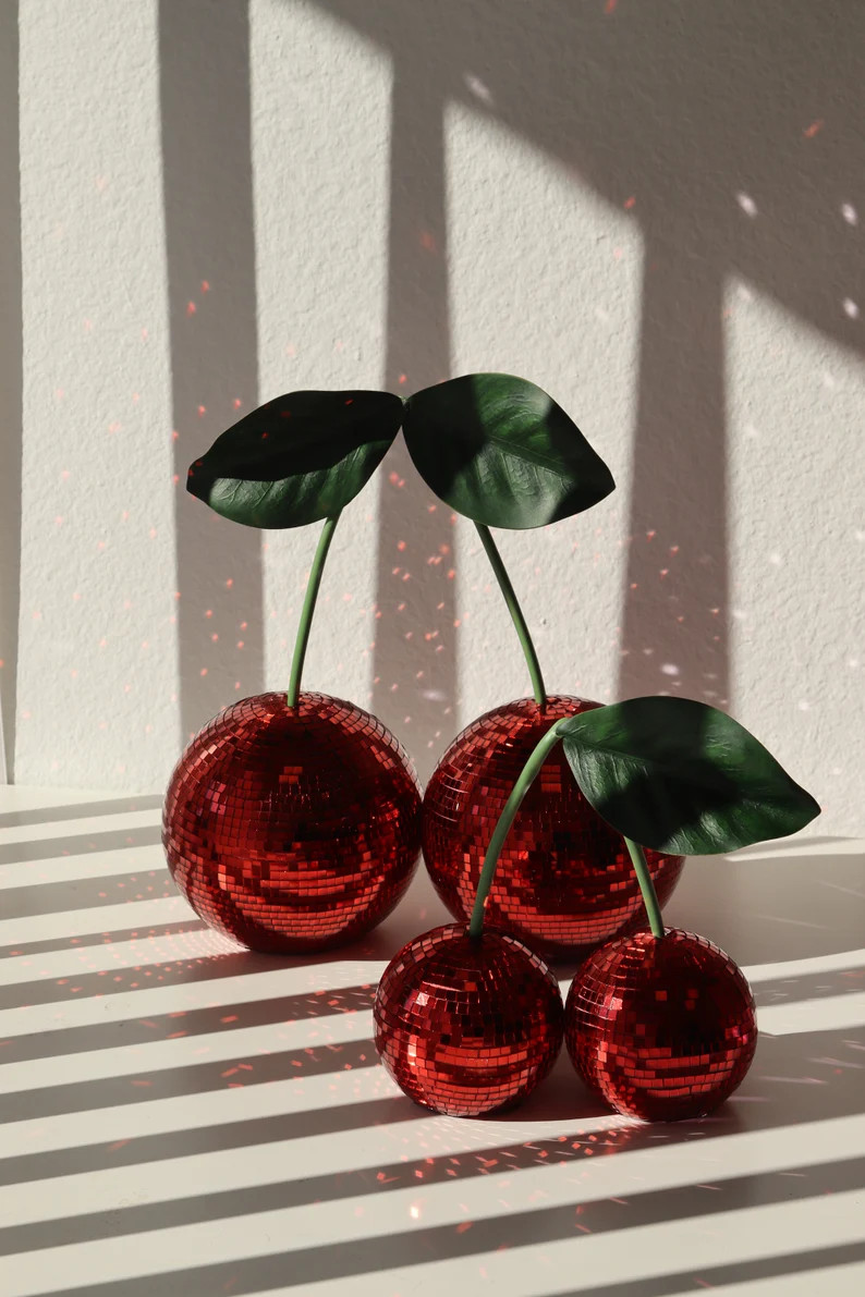 Disco Cherries for Apartment and Home Decor Groovy Cherry Balls - Etsy | Etsy (US)