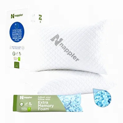 BambooCool Memory Foam Cooling Pillows - Queen Size Set of 2 for Hot Sleepers. Adjustable Shredded Foam for Back, Stomach, Side Sleepers. Medium-Firm | Wayfair North America