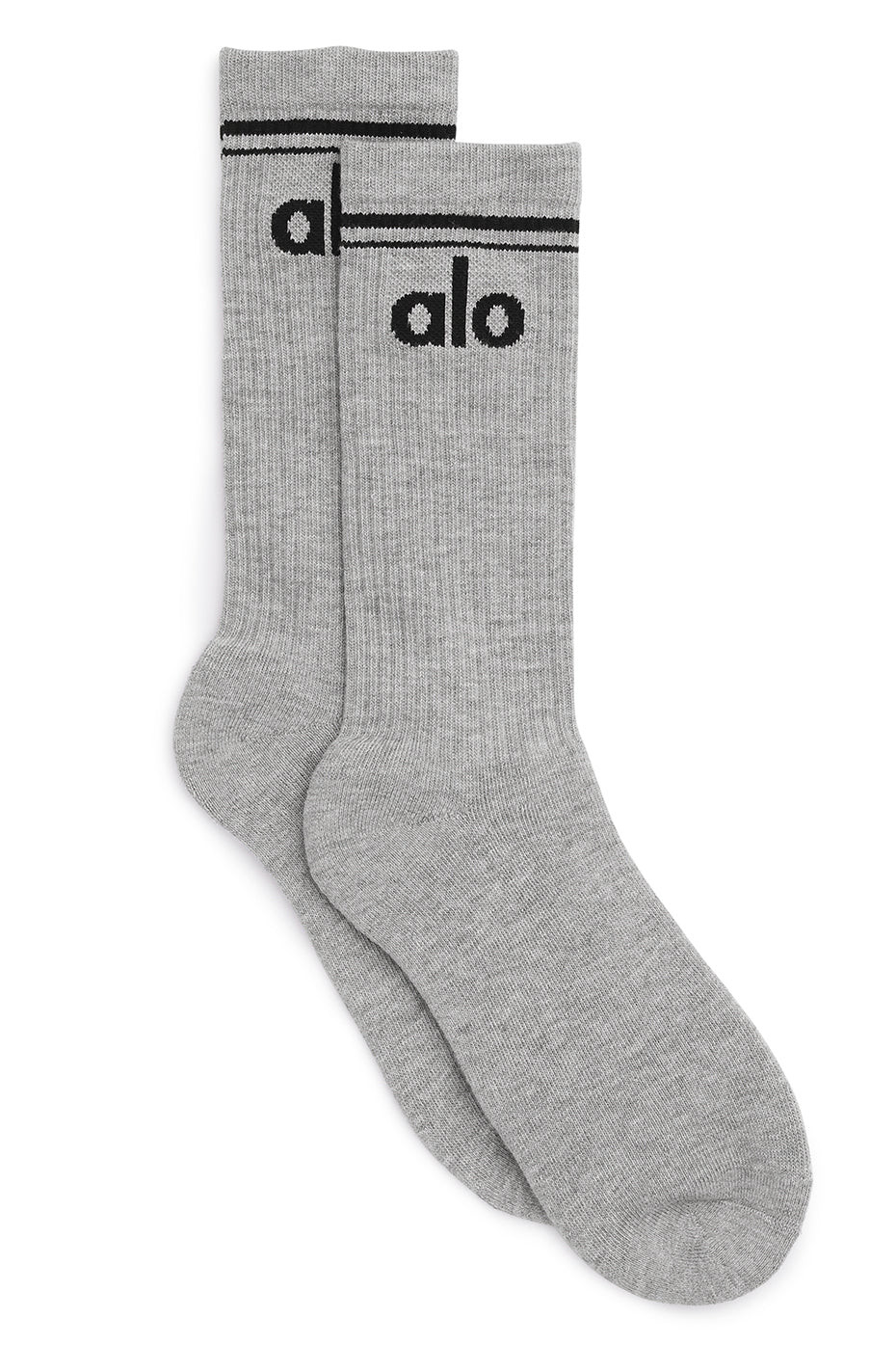Alo YogaÂ® | Throwback Socks in Athletic Heather Grey/Black, Size: Large | Alo Yoga (US)