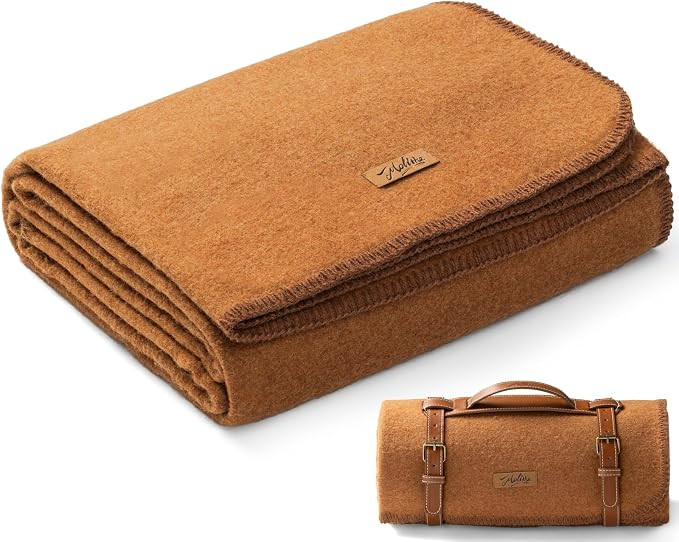 Molithe 100% Wool Blanket, 62" x 86", Warm, Thick, Washable, Military Wool Blanket, Great for Cam... | Amazon (CA)