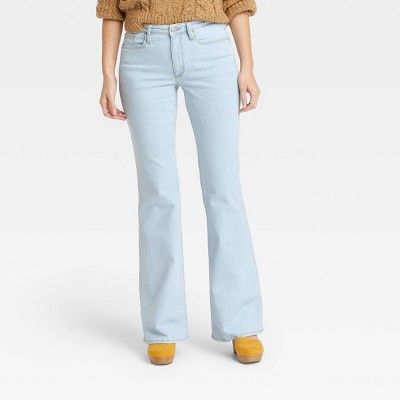 Women&#39;s High-Rise Flare Jeans - Universal Thread&#8482; Light Blue 10 Long | Target