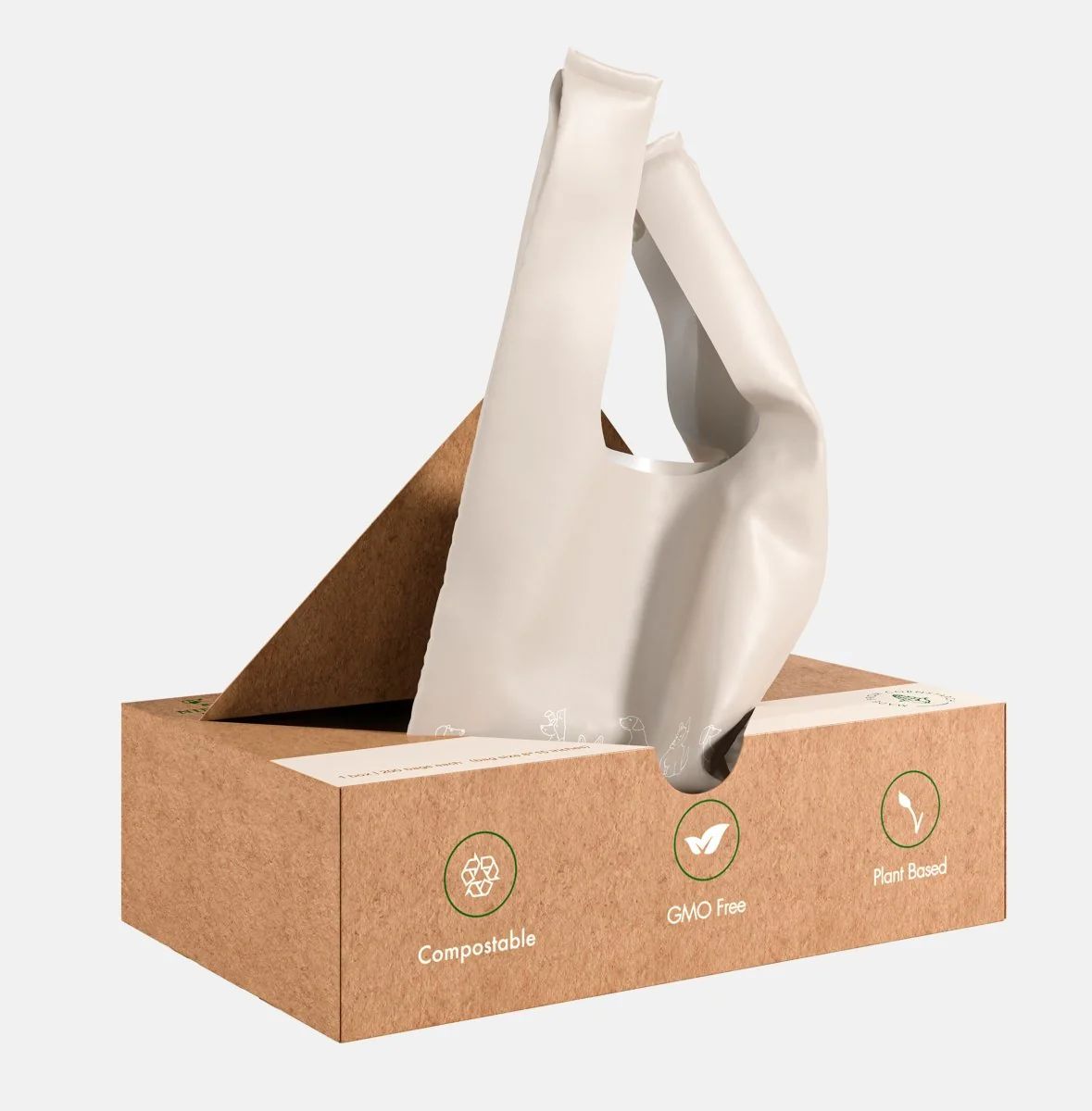 Biodegradable & Compostable Dog Waste Bags - With Handles | Nina Woof