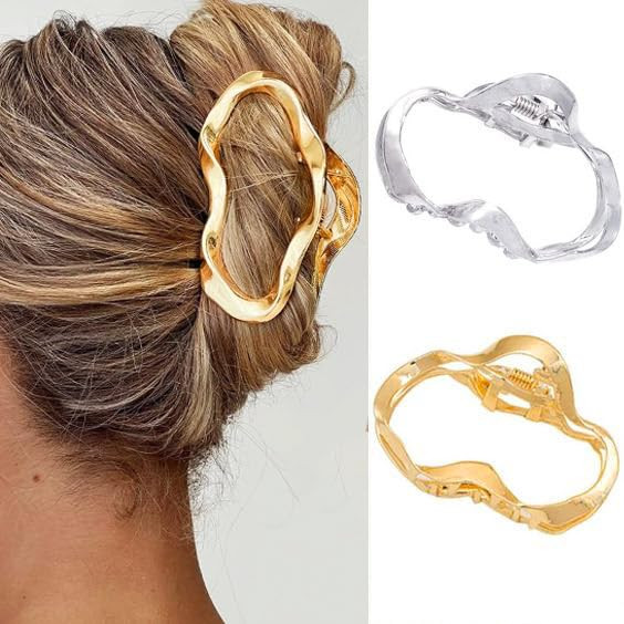 BARTOSI Metal Hair Claw Clips Gold Hair Claw Barrettes No Slip Claw Clips Hair Jaw Clamps Hair Ac... | Amazon (US)