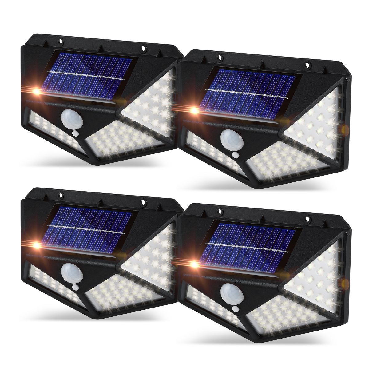 Dartwood Outdoor Solar Lights with Motion Sensor - 100 LED 450 Lumens Bright Weatherproof Wall Sp... | Target