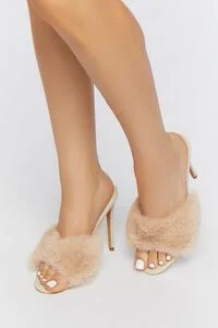 Faux Fur Stiletto High Heels | Forever 21 (US)