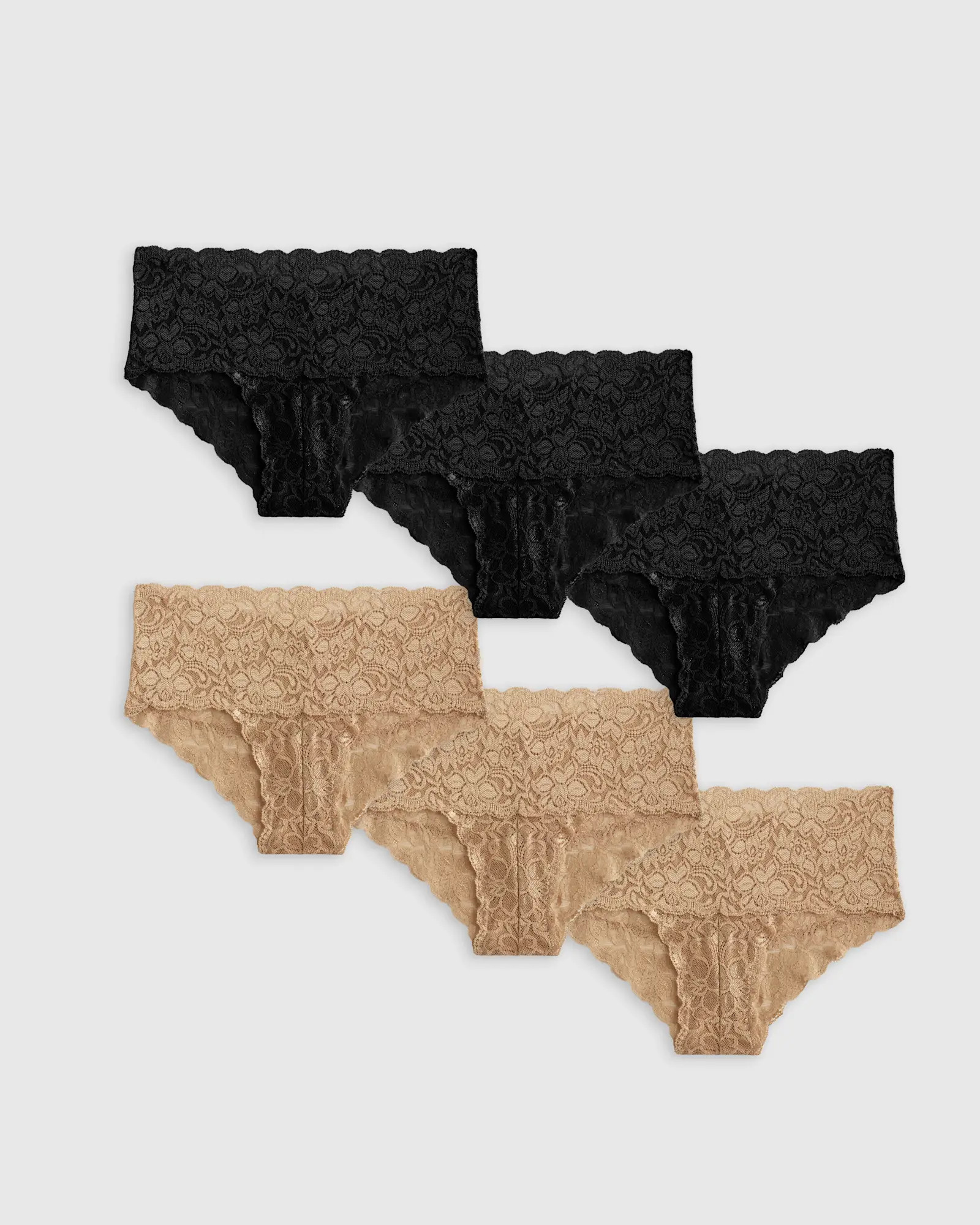 Stretch Lace Cheeky Brief (6-pack) | Quince