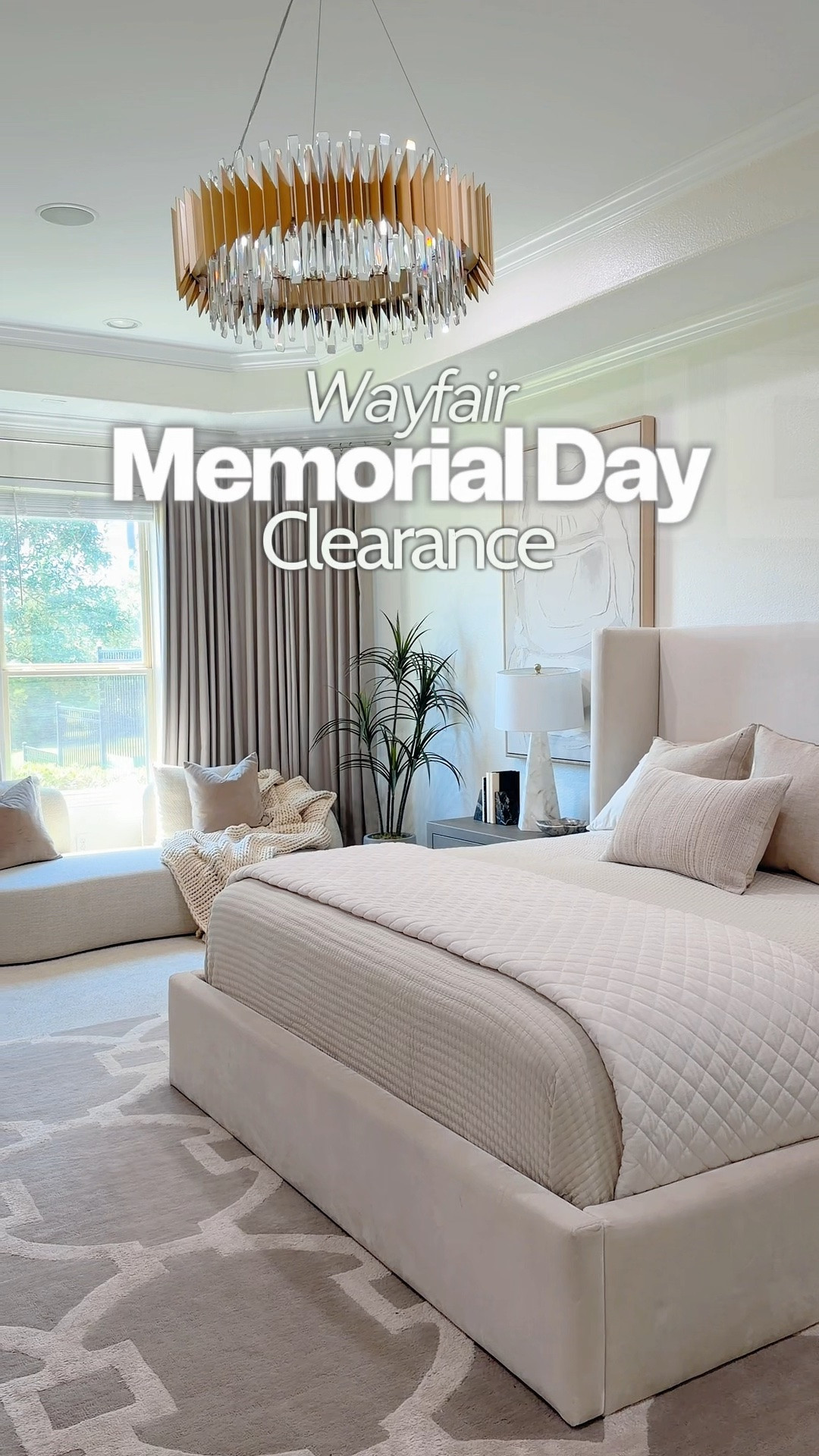 #ad Looking for the perfect moment to elevate and upgrade your home with the best deals, now’s the best time with @Wayfair  Memorial Day Clearance. Everything you need all in one place and the quality is unmatched! Loving how the small details in my bedroom looks so luxurious! Up to 70% off and with fast and free shipping over $35! What spaces would you love to upgrade? #WayfairPartner #Wayfair