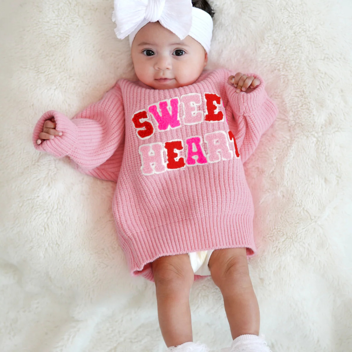 Knit Sweater, Sweetheart Pink | SpearmintLOVE