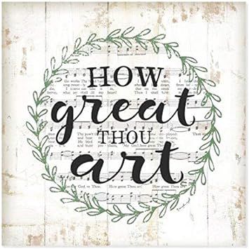 MRC Wood Products How Great Thou Art Sheet Music Rustic Wall Sign 12x12 | Amazon (US)