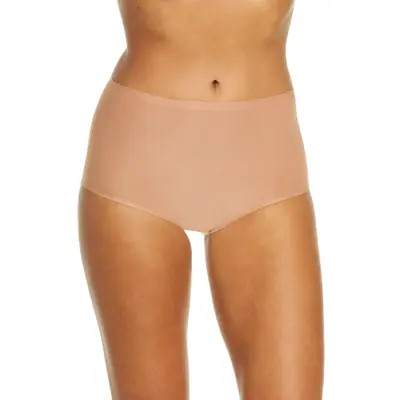Chantelle Lingerie Soft Stretch High Waist Briefs in Candlelight Peach at Nordstrom | Nordstrom