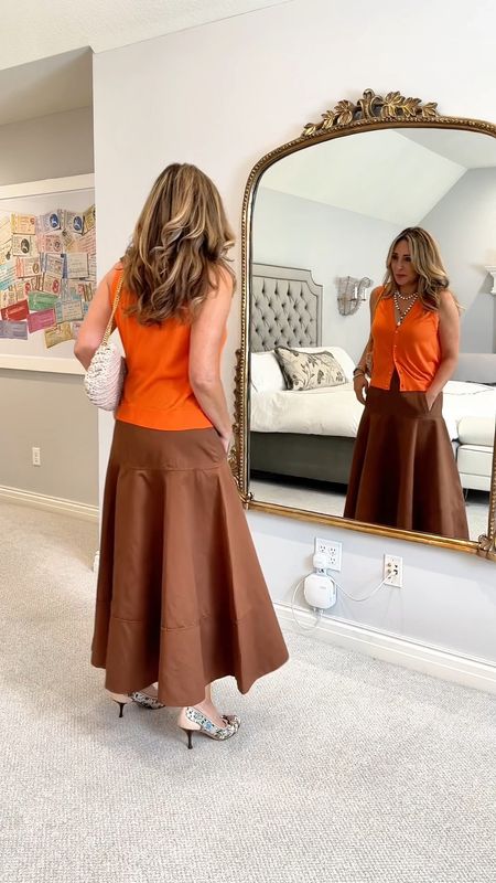 I try to only add pieces to my wardrobe when I know I can wear them at least 3 ways and to at least 3 different things. This orange vest from @ME+EM could probably work 10 ways! I absolutely love it with the skirt and over the dress. #SponsoredPost but, as always, I only rep brands I love and wear. #TBC #MEandEM

#LTKOver40 #LTKStyleTip #LTKVideo