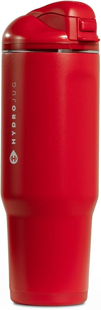HydroJug Ease2o Water Bottle with Straw & Chug Lid, Stainless Steel, Vented Cap to Help Reduce Pr... | Amazon (US)