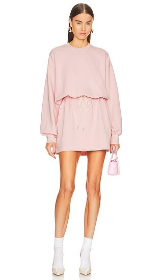 Organic Blend Sweatshirt Dress in Off White | Revolve Clothing (Global)