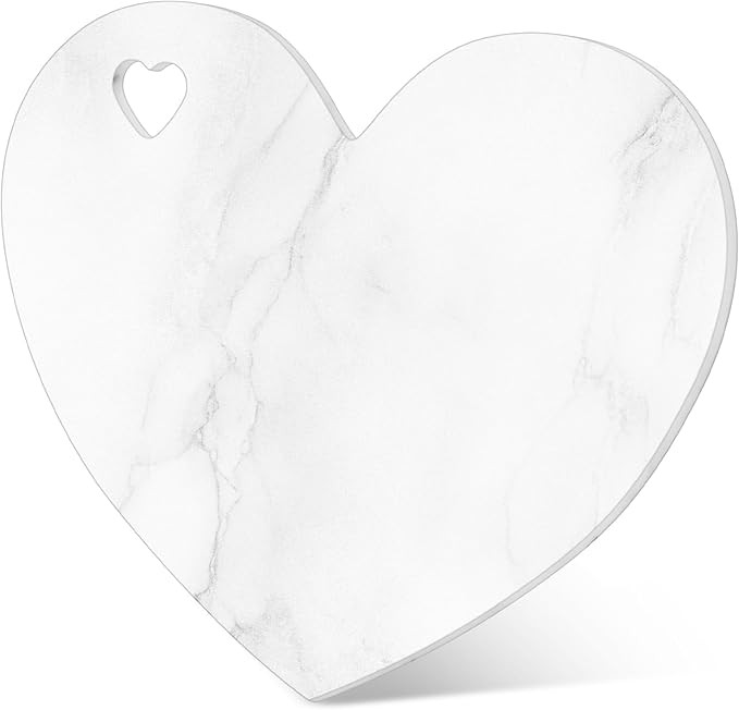 Heart Shaped Marble Cutting Board, 12 x 10 x 0.4 Inch Valentine's Day Gifts Cheese Charcuterie Tr... | Amazon (US)