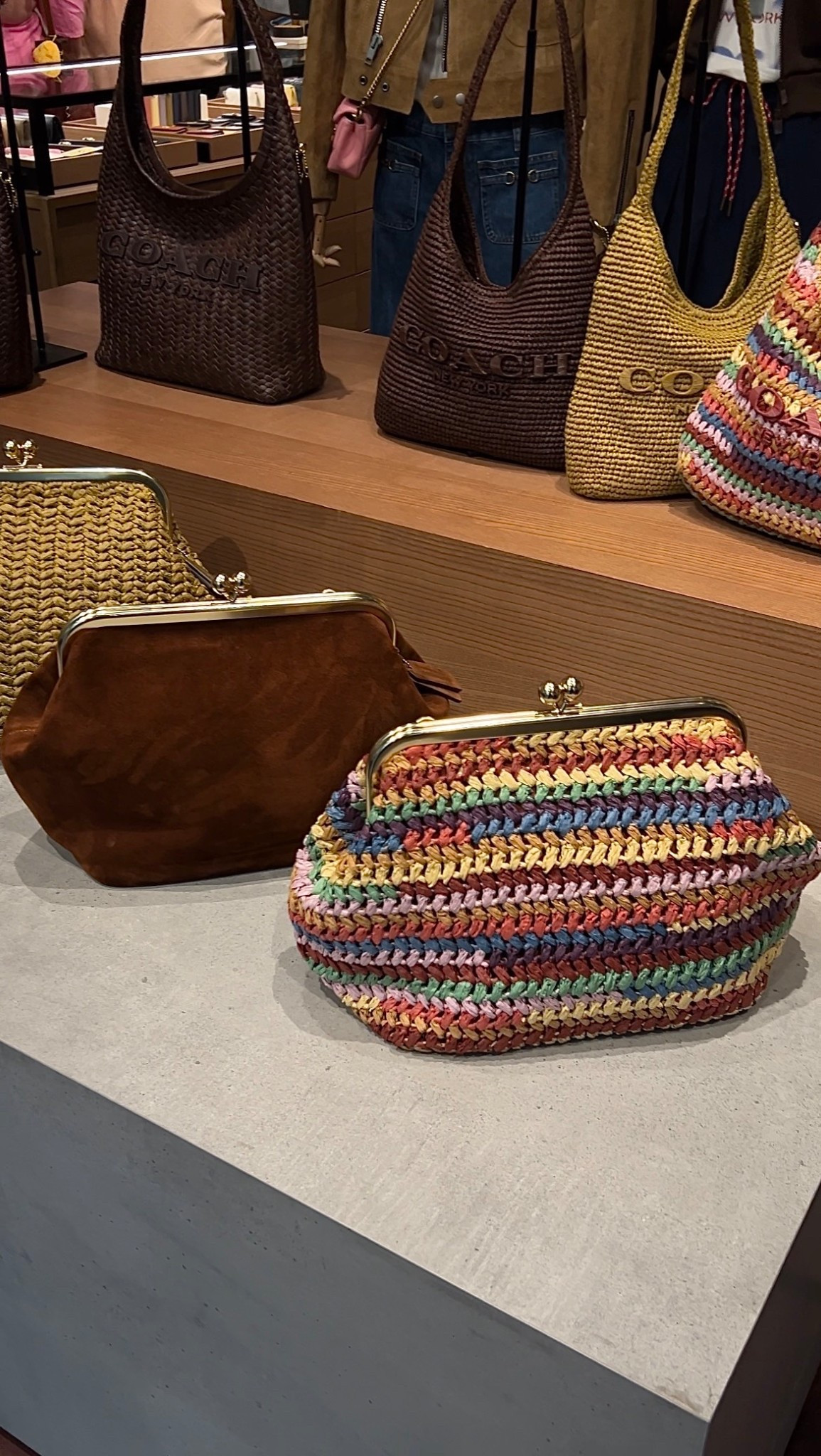 Mom wants the Coach Kisslock 27 Frame Shoulder Raffia bag for summer 💕

#LTKMothersDay #LTKmomlife #LTKSeasonal