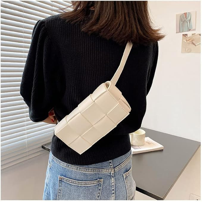 Mini Fanny Pack for Women with Convertible Crossbody Shoulder Bag, Woven Cassette-Style Handbag P... | Amazon (US)