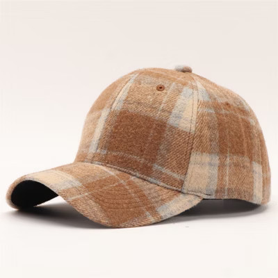 Anna-Kaci Women's Plaid Baseball Cap with Curved Brim Soft Structured Crown and Adjustable Back Strap - Khaki | Target