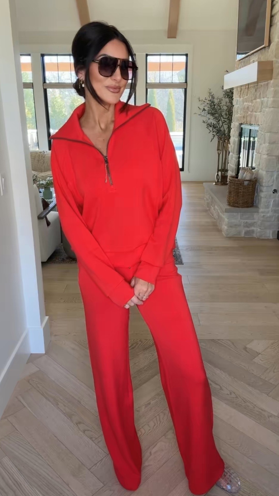 Medium top and small tall bottoms 

#LTKTall #LTKOver40 #LTKootd