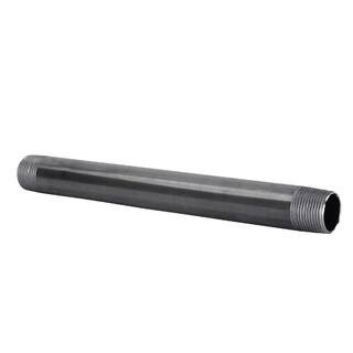 1-1/2 in. x 12 in. Black Steel Nipple | The Home Depot