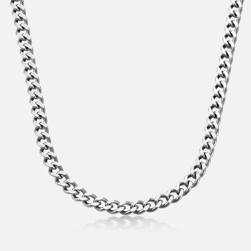Harper Cuban Link Necklace in Stainless Steel | MYKA
