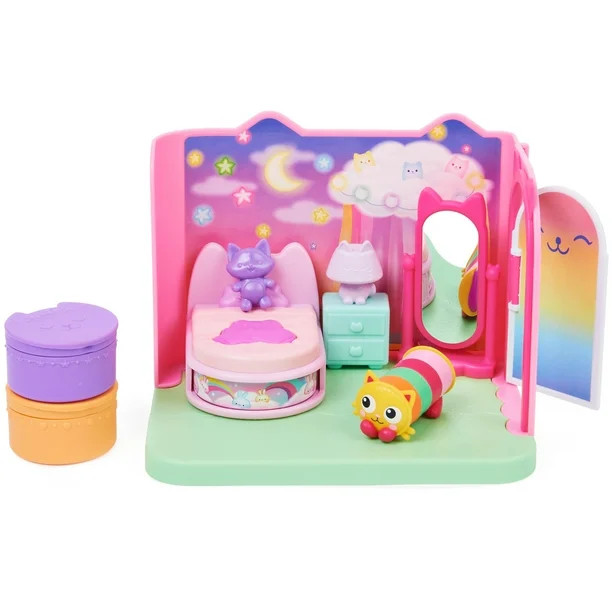 Gabby’s Dollhouse, Pillow Cat’s Sweet Dreams Bedroom Playset with Figure - Walmart.com | Walmart (US)
