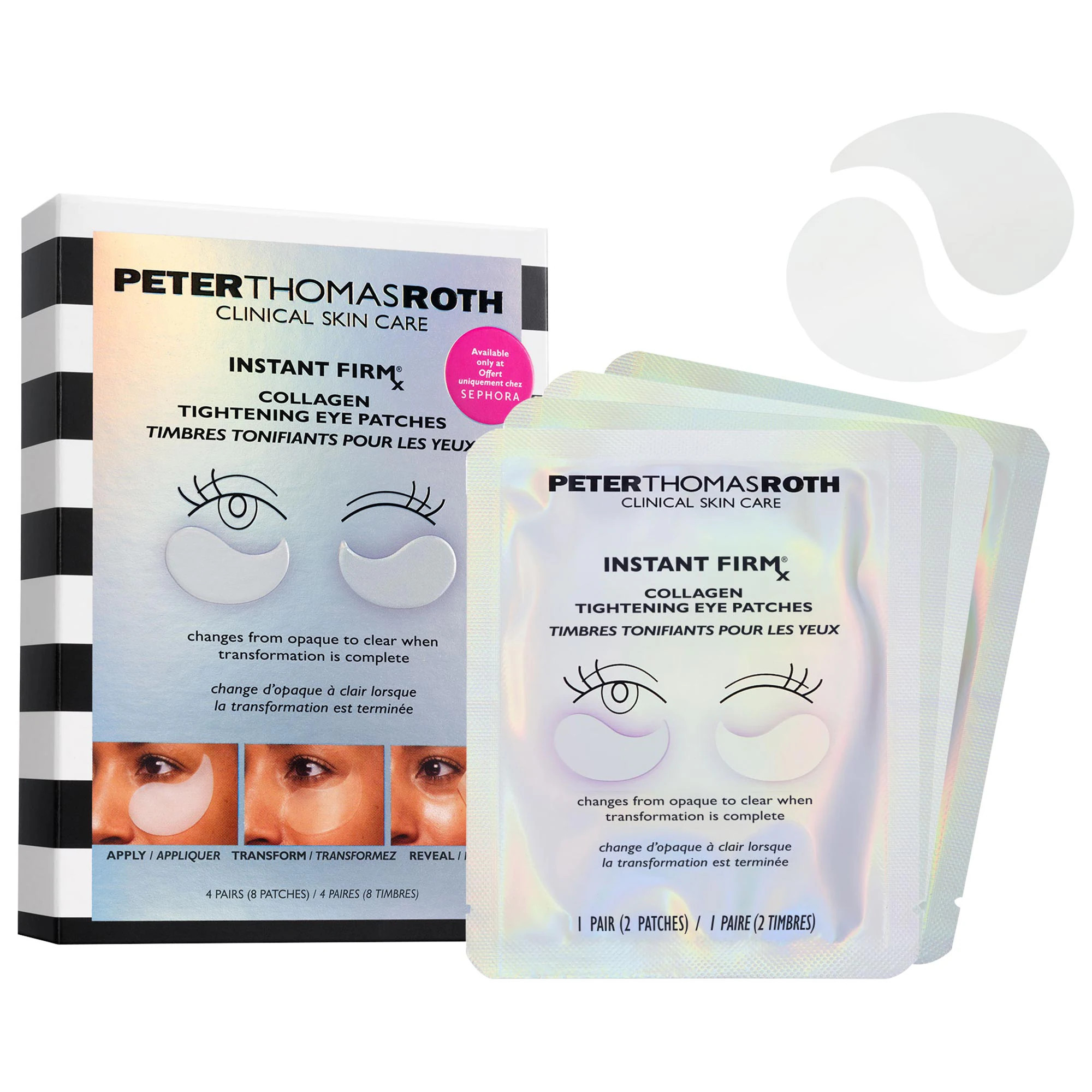 Peter Thomas Roth Instant FIRMx Collagen Tightening Eye Patches Mini Kit for Firming Under-Eye Bags & Wrinkles 8 Patches/4 Pairs | Sephora (US)